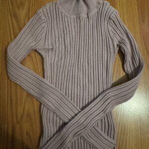 SO Ribbed Turtleneck Sweater - Soft Purple